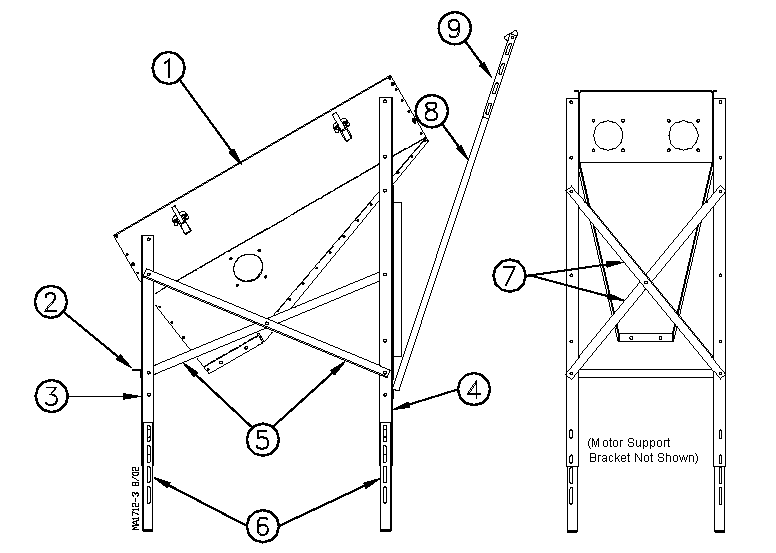 SCREEN SUPPORT KIT, DUAL MODEL 108