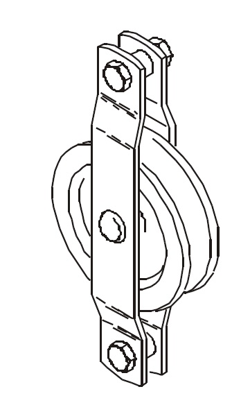 PULLEY, DOUBLE-EYE