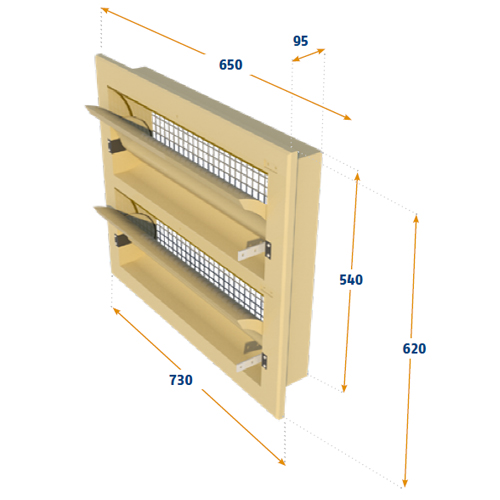 VENTANA 145-VFGD QUE CONSISTE EN UNA DOBLE EJECUCIÓN DE 145-VFG.