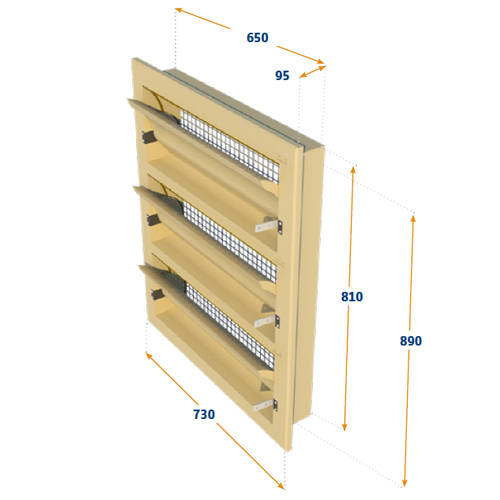 VENTANA 145-VFGT QUE CONSISTE EN UNA EJECUCIÓN TRIPLE DE 145-VFG.