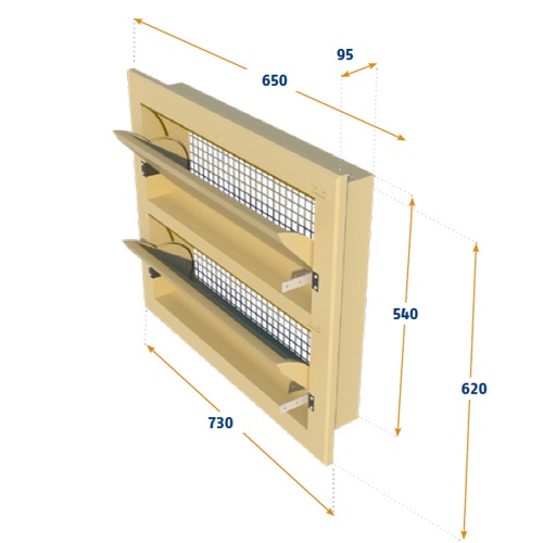 VENTANA 145-VFRD QUE CONSISTE EN UNA DOBLE EJECUCIÓN DE 145-VFR.