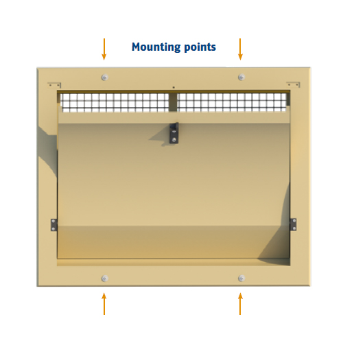 VENTANA 4000-VFG-C, BRIDA DELANTERA, COLGAJO INTERNO CURVO.