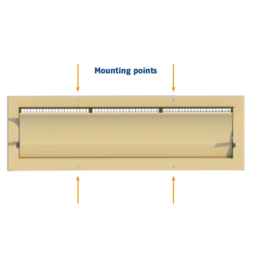 VENTANA 6000-VFG, BRIDA DELANTERA, COLGAJO INTERNO CURVO.