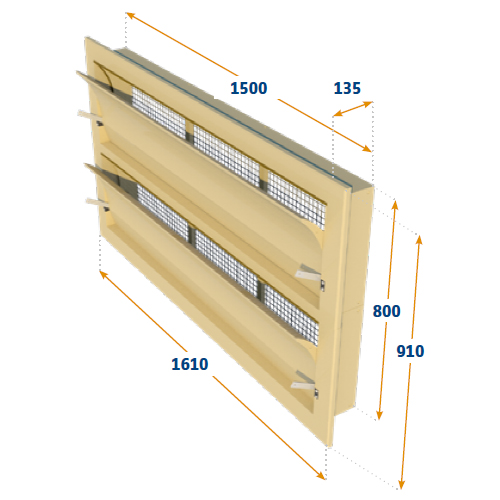 VENTANA TUNEL 1 X 6000-VFG-T + 1 X 6000-VFG-B.