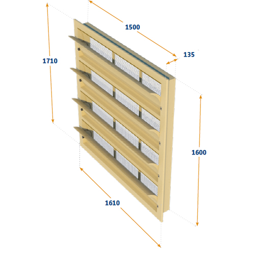 VENTANA TUNEL 1 X 6000-VFG-T-C + 2 X 6000-VFG-M-C + 1 X 6000-VFG-B-C.