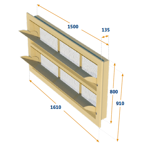 VENTANA TUNEL 1 X 6000-VFR-C-C + 1 X 6000-VFR-B-C.