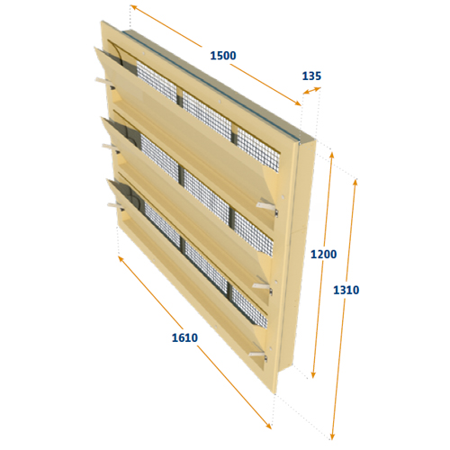 VENTANA TUNEL 1 X 6000-VFR-T + 1 X 6000-VFR-M + 1 X 6000-VFR-B.