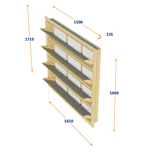 VENTANA TUNEL 1 X 6000-VFR-C-C + 2 X 6000-VFR-M-C + 1 X 6000-VFR-B-C.