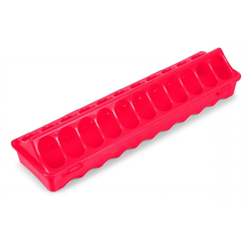 COMEDERO C/HUECOS 40 CM PLASTICO ROJO