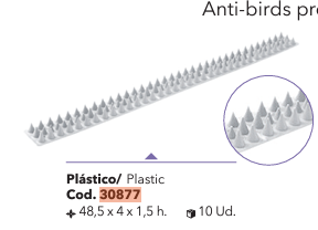 PROTECTOR PLASTICO ANTI AVES