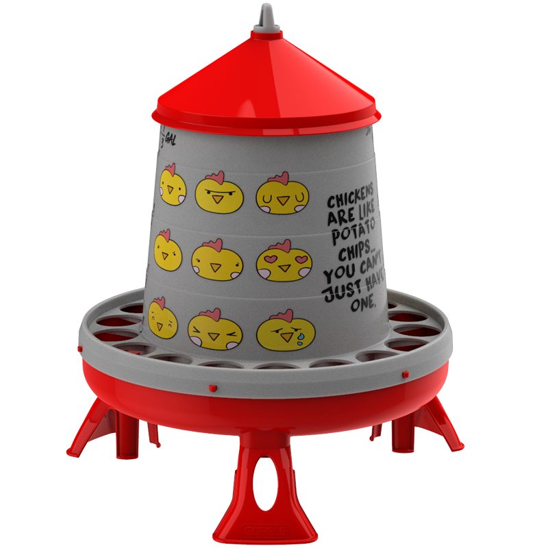 TOLVA PLAST AVES 4KG CHIPS C/PATAS ROJO
