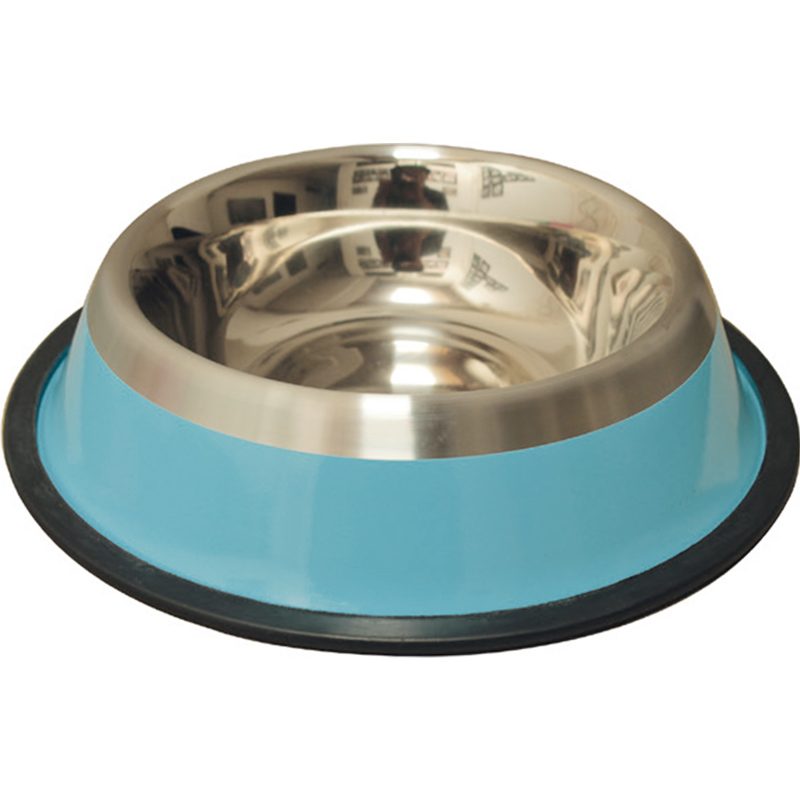 COMEDERO INOX. ANTID-1 FRANJA AZUL