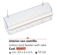 COMEDERO PAJAROS INTERIOR CON RASTR