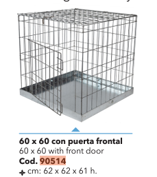 JAULA EXP 60x60x60 C/PUERTA FRONTAL