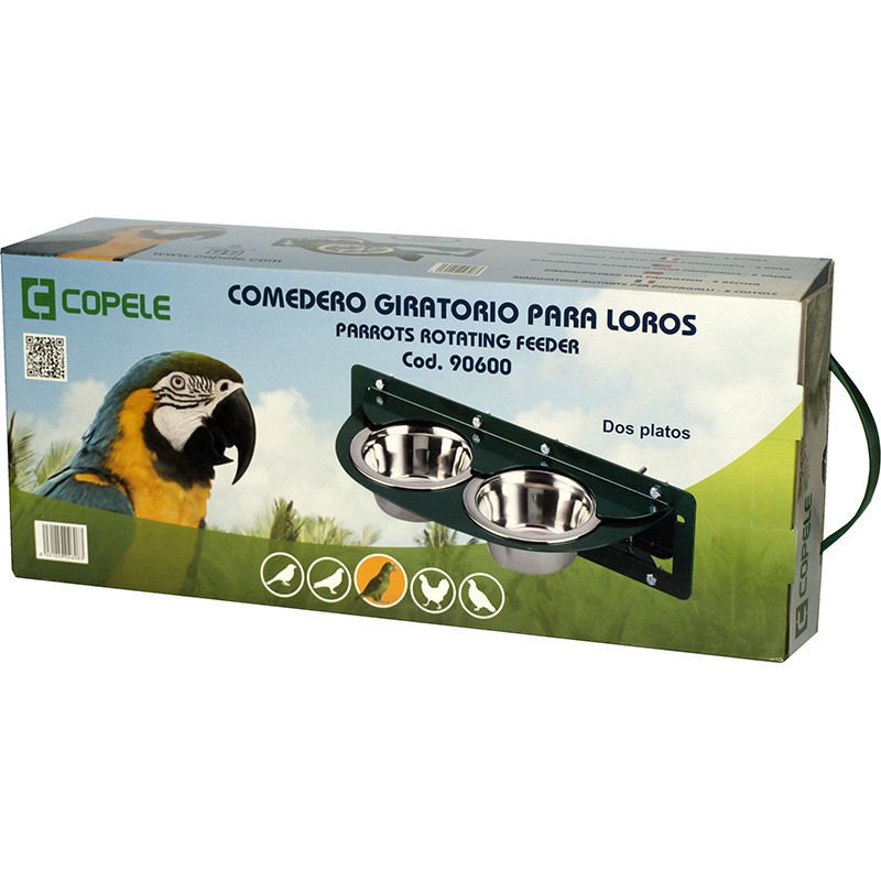 COMEDERO GIRATORIO LOROS 2 DPTOS.