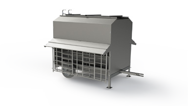 TOLVA VACUNO CON RUEDAS Y CON CORRAL SELECTIVO. GEF. VOLUMÉN ÚTIL:9,60M3. CAPACIDAD APROX(600KGS/M3)= 5800 KGS.