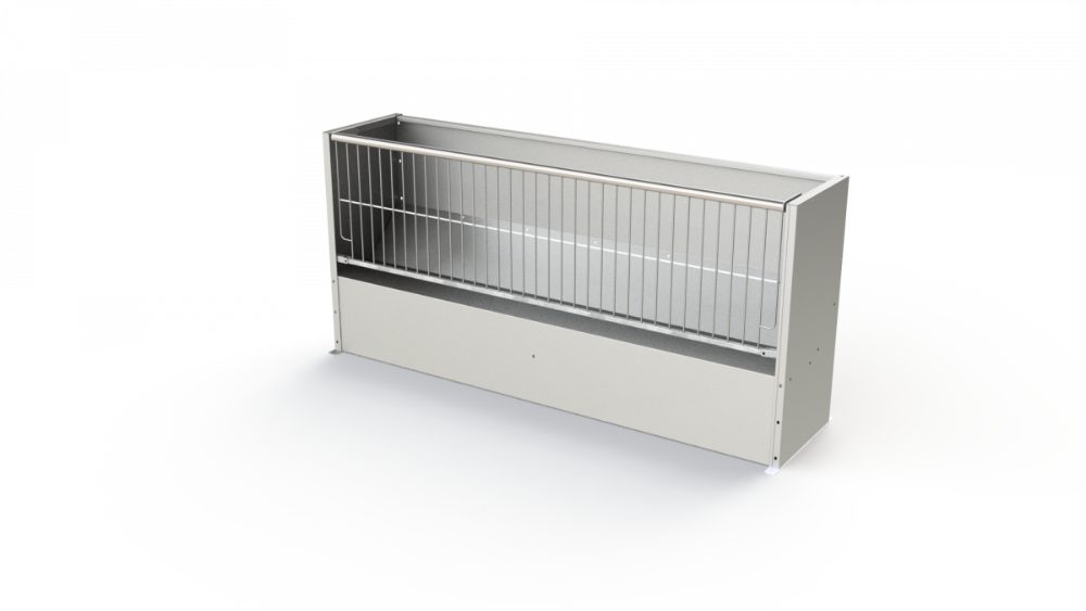 COMEDERO CORDEROS 1 CARA. REJILLA VARIABLE. FABRICADO MEDIANTE EL SISTEMA PUNZONADO. ACERO INOX. L=1445 mm H=900 mm A=448 mm