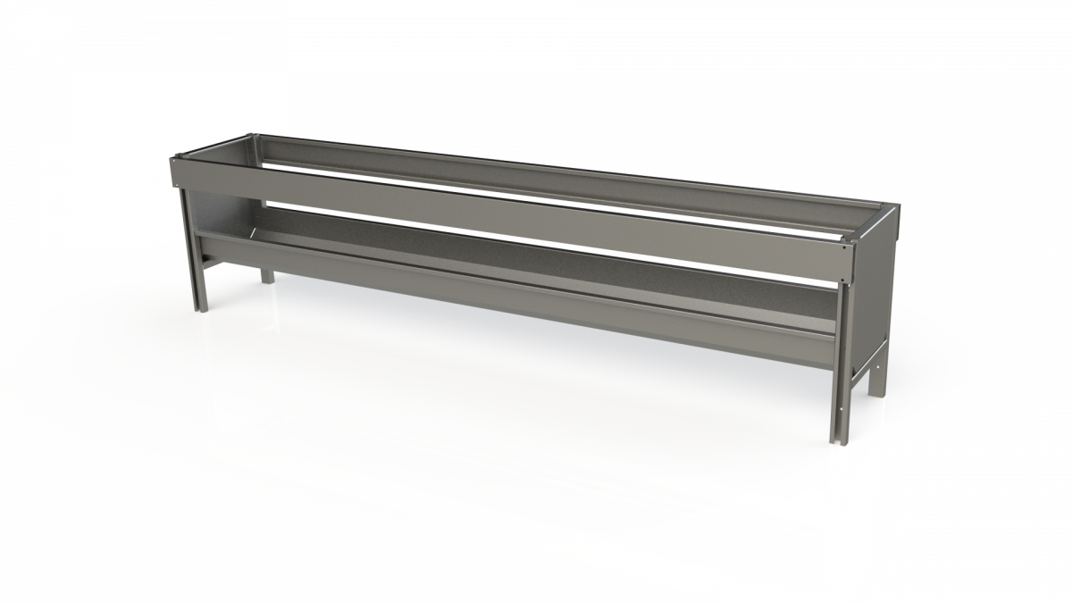 COMEDERO CAJON 2 CARA CORDEROS. GEF. L=1,90M H=0,70M A=0,463M.