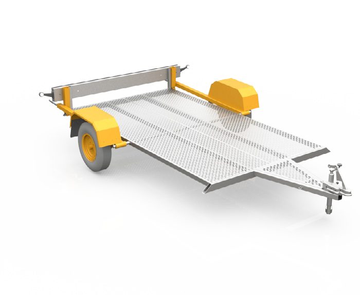 REMOLQUE PARA RESTRAINER. GEC. L=4,391M H=0,717M A=2,413M.