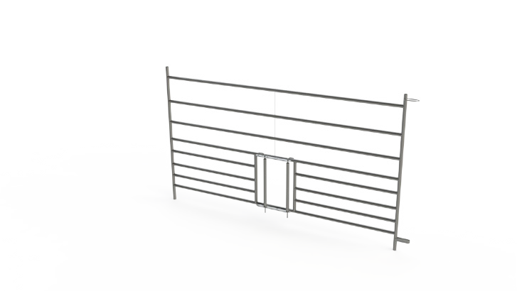 VALLA OVINO DE PASO REGULABLE CORDEROS 1160X2000 GEC. 8 TUBOS 25Ø