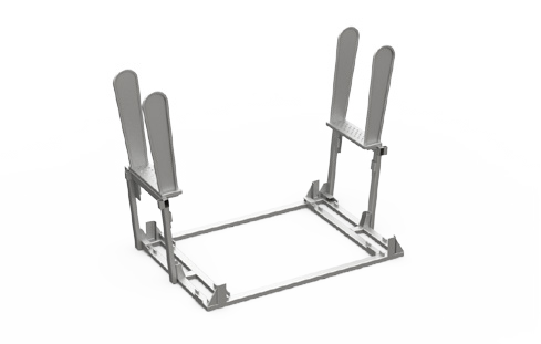 SOPORTE PARA BASCULA S100 SISTEMA INMOVILIZACIÓN. L=1,676M H=1,209M A=1,676M.