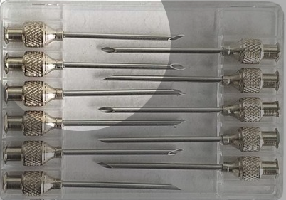 AGUJAS CABEZA REDONDA  L.L.  45 X 23  12 UNIDADES