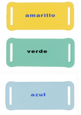 CHAPA P/ CUELLO OVINO PLASTICO AMARILLO SIN MARCAR (10 UN)